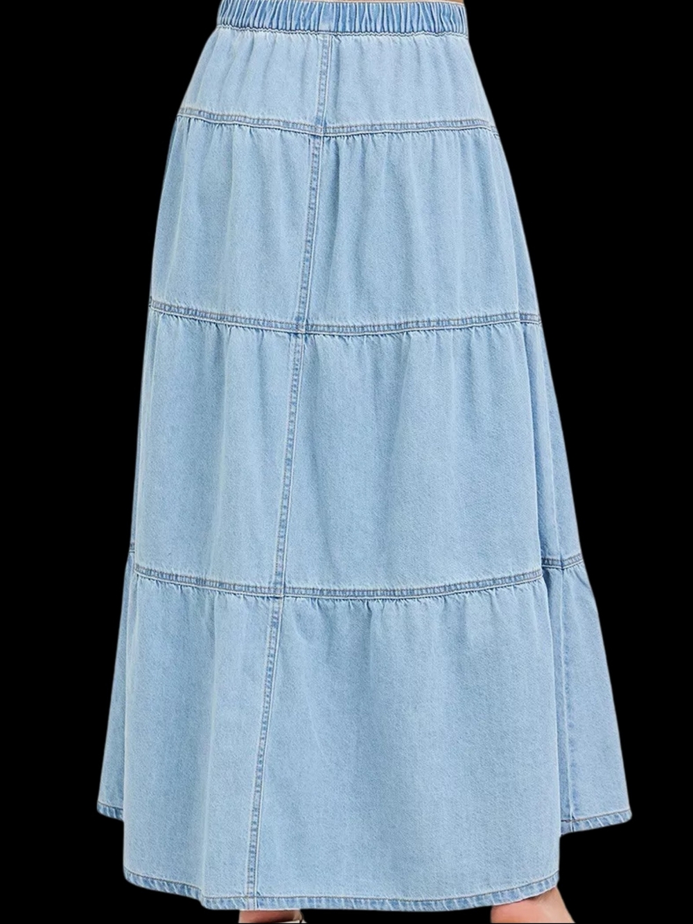 RISEN High Rise Ruffle Long Skirts - Picture 3 of 3